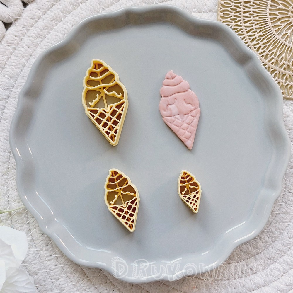 Ice Cream On A Stick Ice Summer Sweet 2 Polymer Clay Cutter For Earring