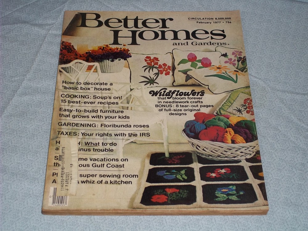 1977 February Better Homes & Gardens Wildflowers Cover - H 4082