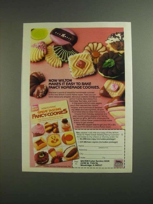 Vintage 1984 Wilton Cookie Maker Ad - Simple Baking at Home