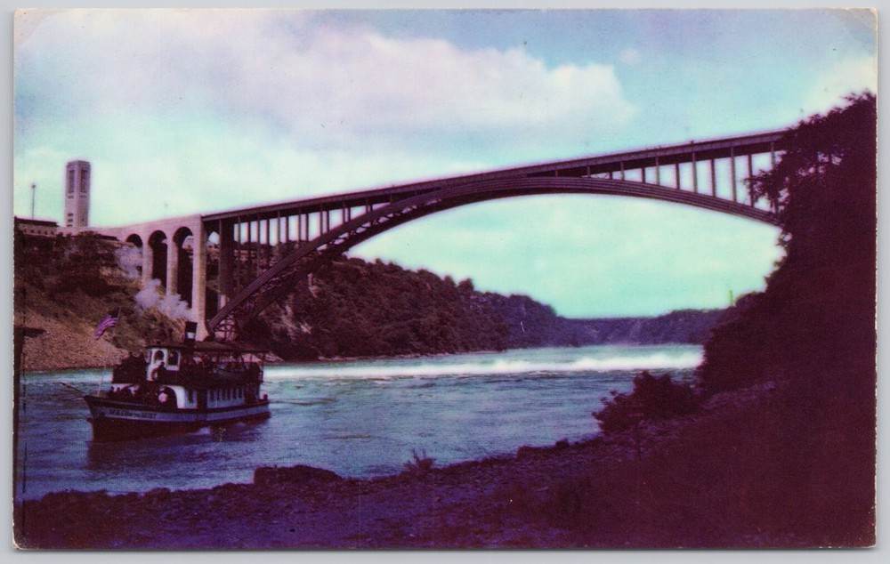 Niagara Falls New York Vintage Postcard Rainbow Bridge