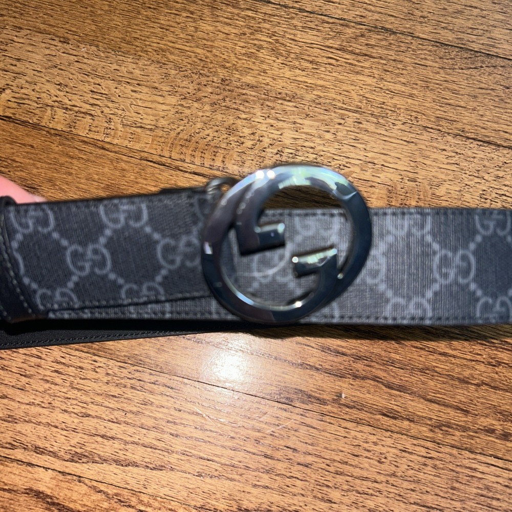 Authentic Gucci GG Marmont Belt in Size 105 38 Black Gold Hardware