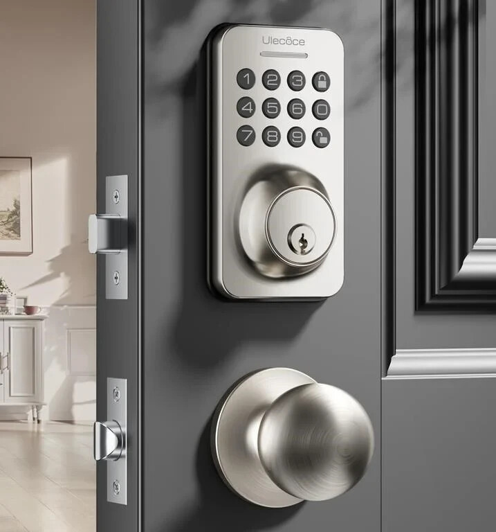Smart Keyless Entry Deadbolt Lock with Handle Set and Keypad  