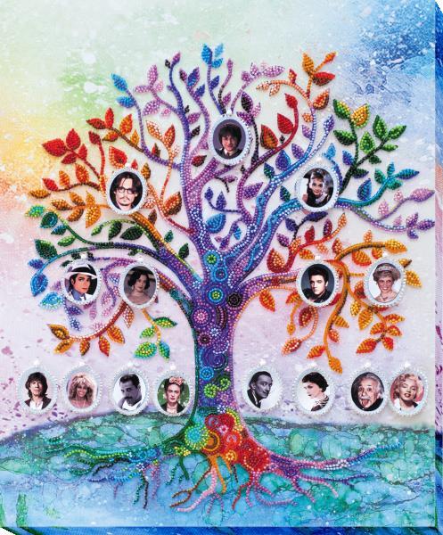 Bead embroidery kit Family Tree-2 needlework kit Art canvas beadwork pattern
