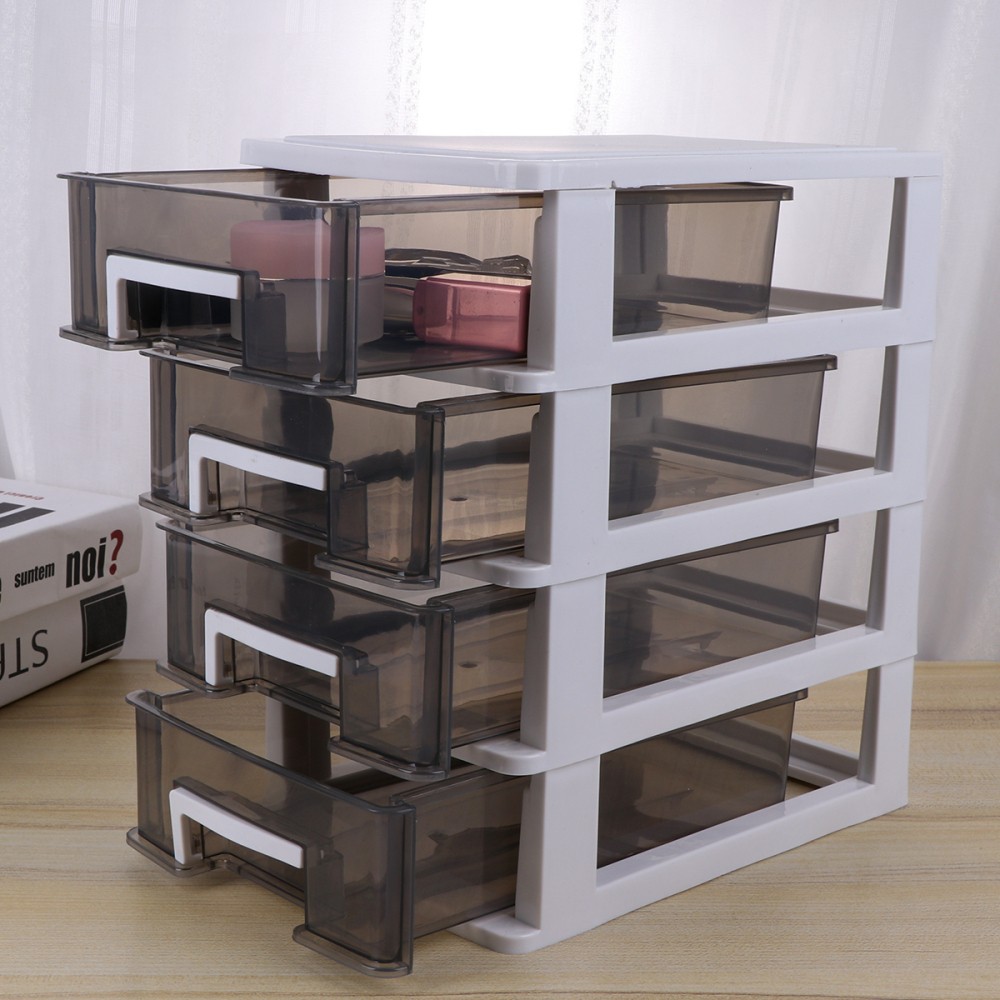 4-Tier Drawer Storage Box for Office Organization