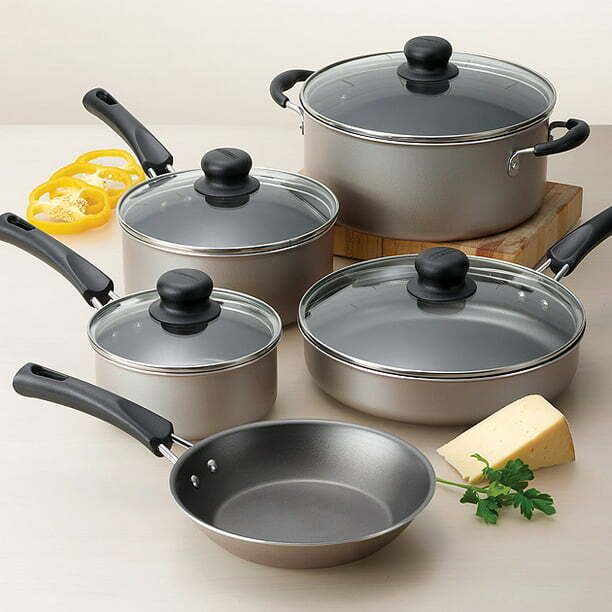9-Piece Nonstick Cookware Set for Home Kitchen Cooking Pots and Pans