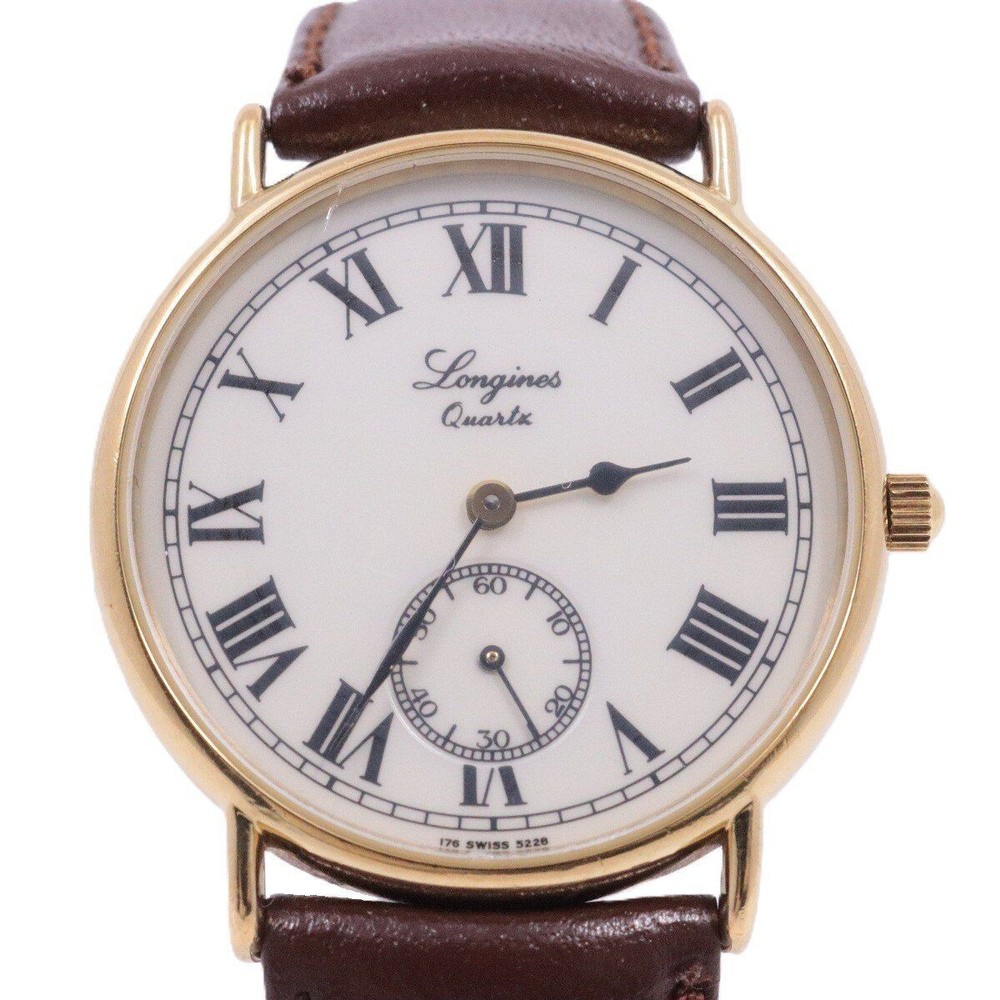 Longines Charleston Watch Quartz 32mm Men's White Dial Swiss Made Round Japan