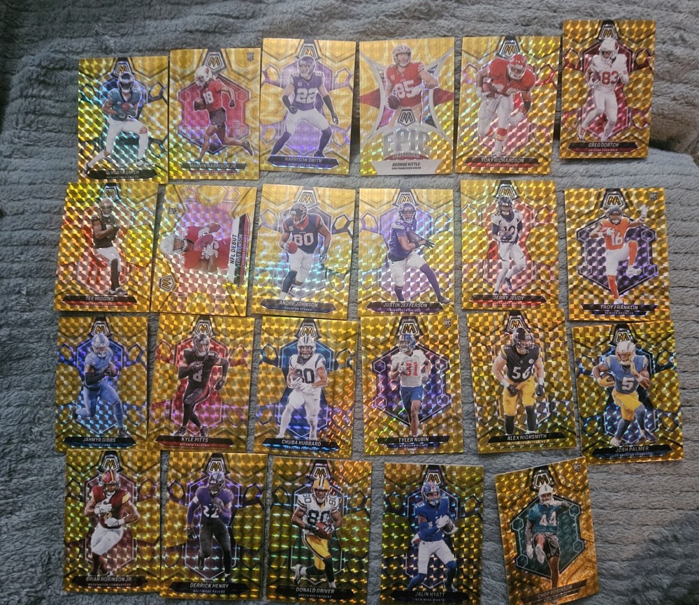 Gold Panini Mosaic NFL football trading cards (23 Cards)  $25 OBO