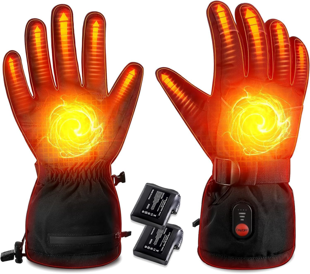 Rechargeable Heated Gloves for Men & Women - 7.4V Touchscreen & 3 Heat Settings