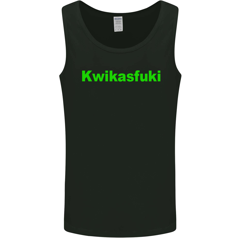 Kwikasfuki Superbike Funny Biker Motorcycle Mens Vest Tank Top
