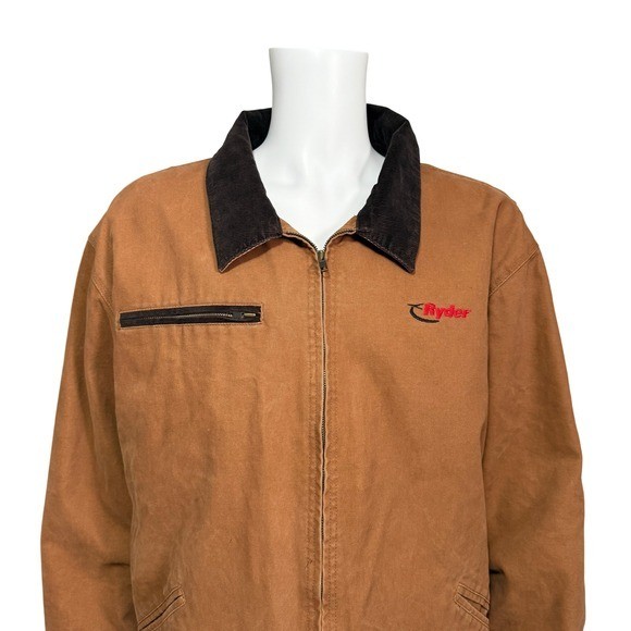 Dunbrooke Ryder Workwear Jacket Men's XXL Brown Quilted Lined Corduroy Collar