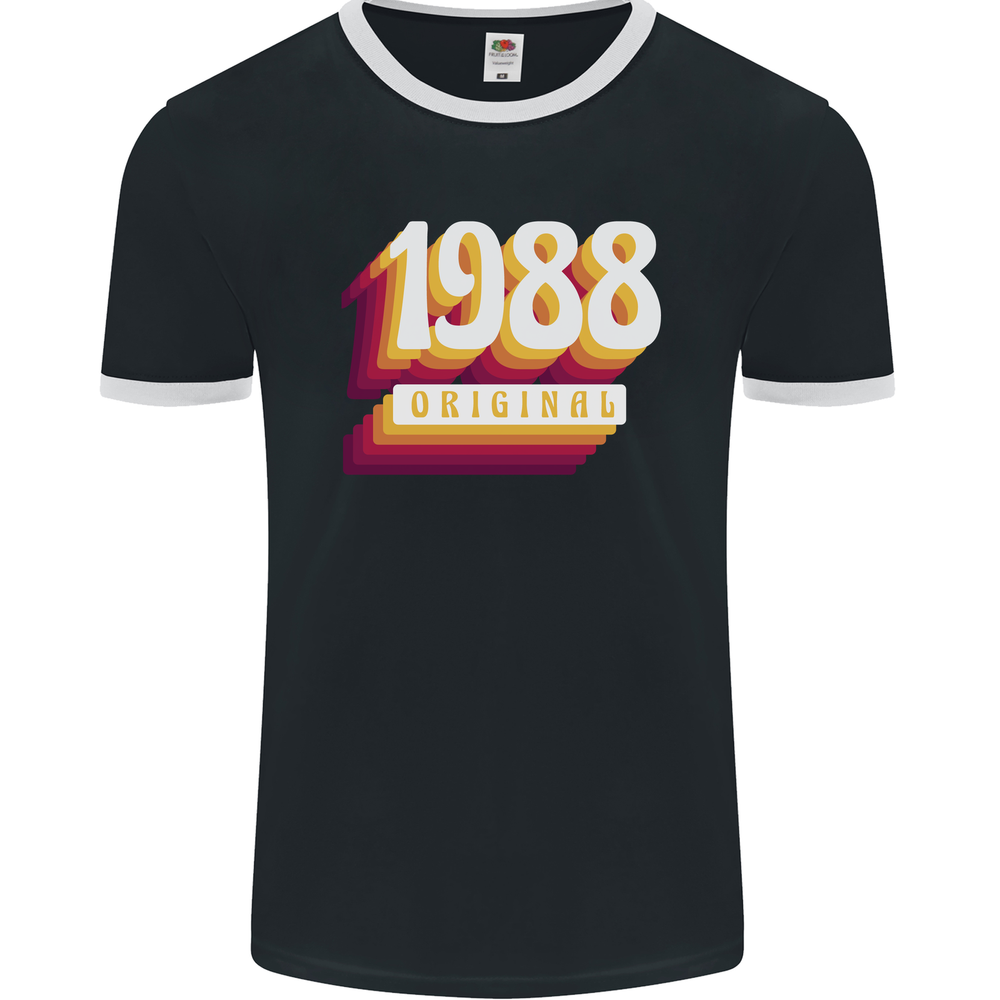Retro 37th Birthday Original 1988 Mens Ringer T-Shirt FotL
