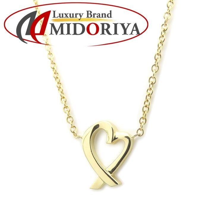 Tiffany&Co. & Co. Loving Heart Necklace Paloma Picasso K18 Yellow Gold