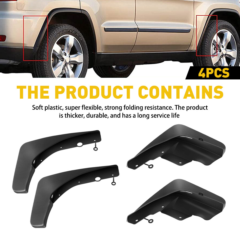 Jeep Grand Cherokee WK2 2011-2020 Front & Rear Mud Flaps Set of 4 Splash Guards
