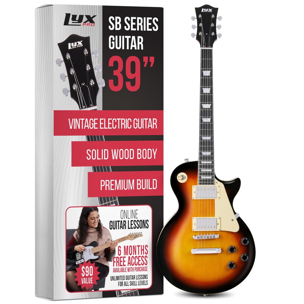 39” SB Series Guitar, LP Style for Beginner, Intermediate & Players Solid Bod...