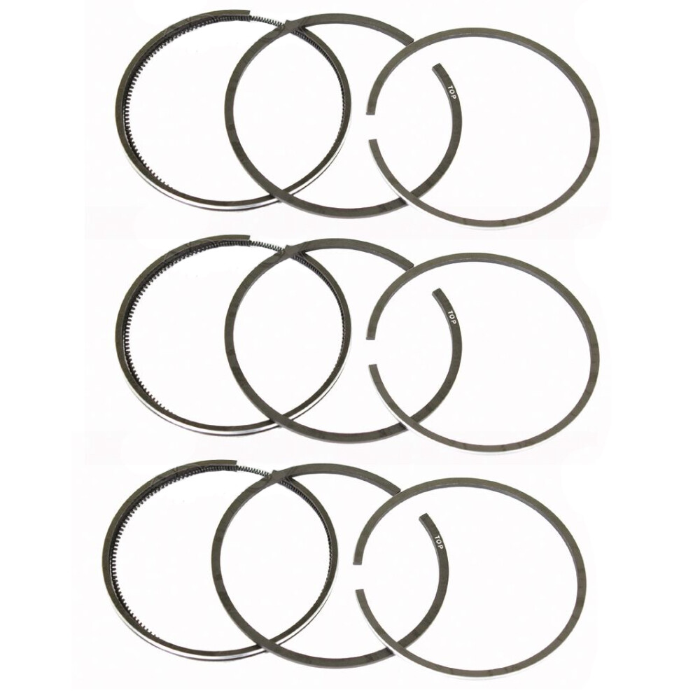 651873 Full Standard Piston Ring Replacement Set for Three Cylinder Engines
