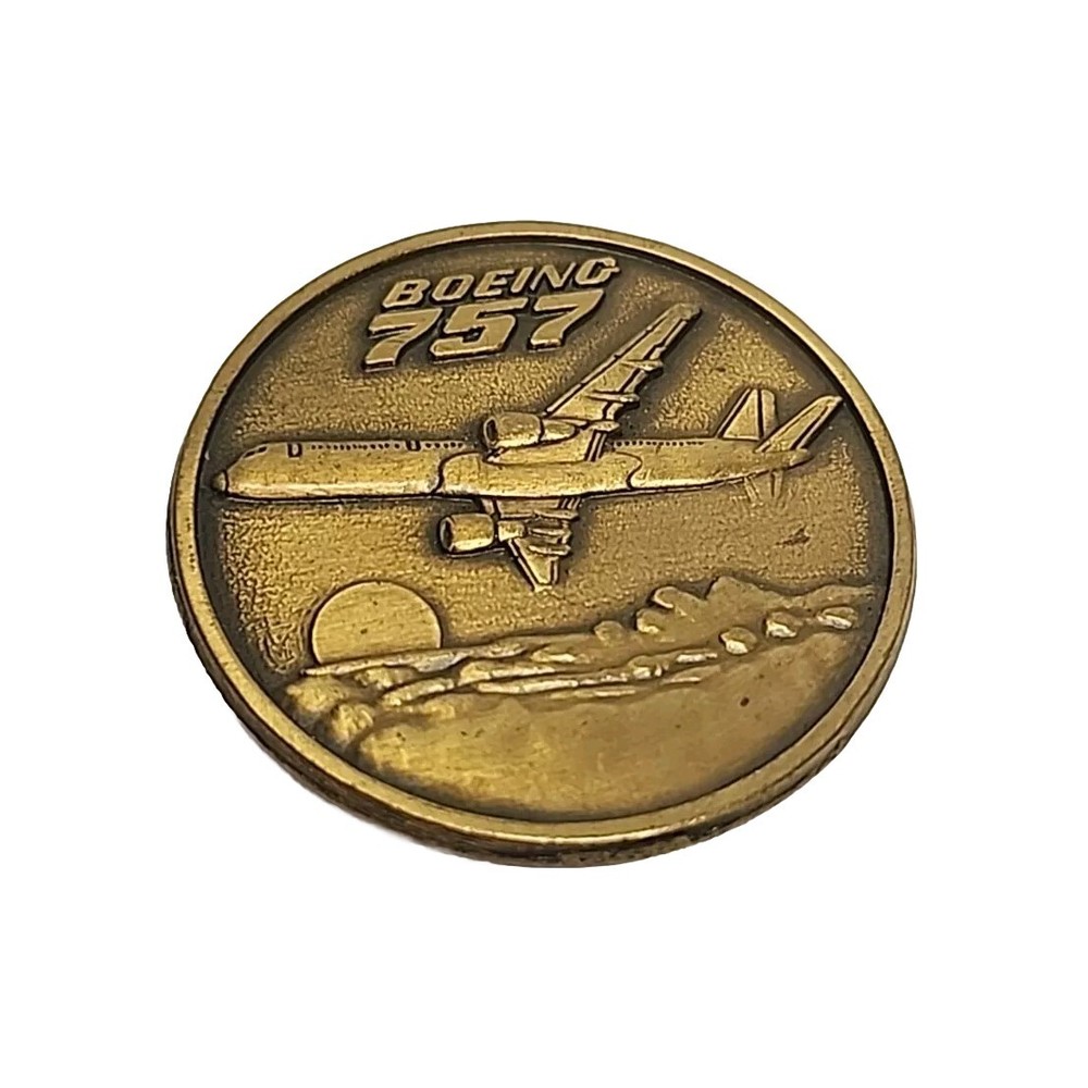 RARE Vintage Boeing 757 Rollout Commemorative Challenge Coin