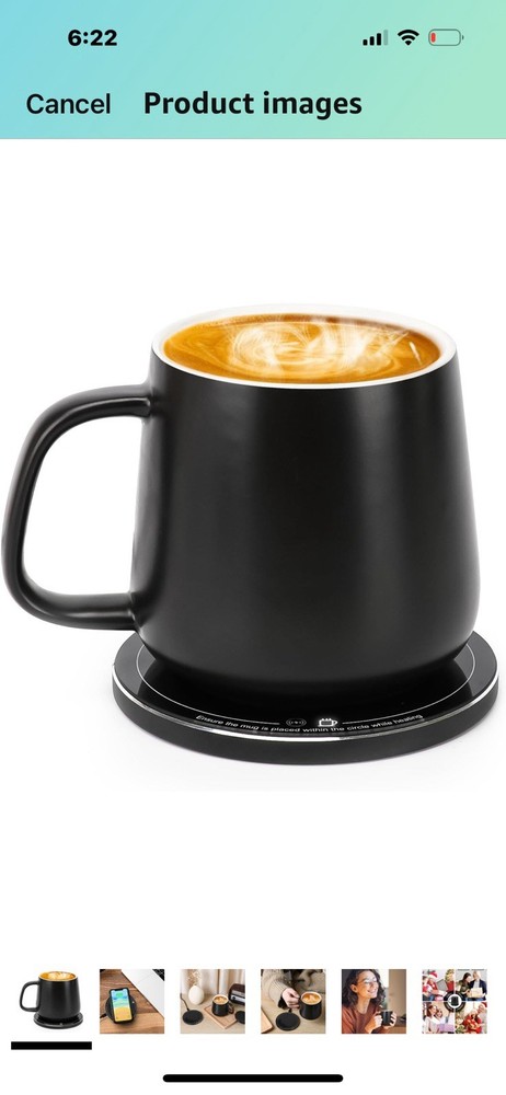 APEKX Mug Warmer with USB Charging Coaster for Desks
