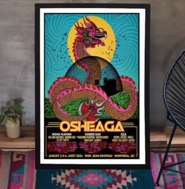 Osheaga Montreal Tour August 2-4 2024 Limited Poster Unframed Wall Art Decor