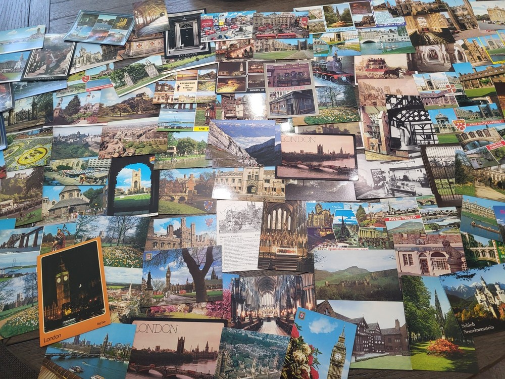 90+) vintage & antique Postcards Europe London Great Britain 1960-80s Lot
