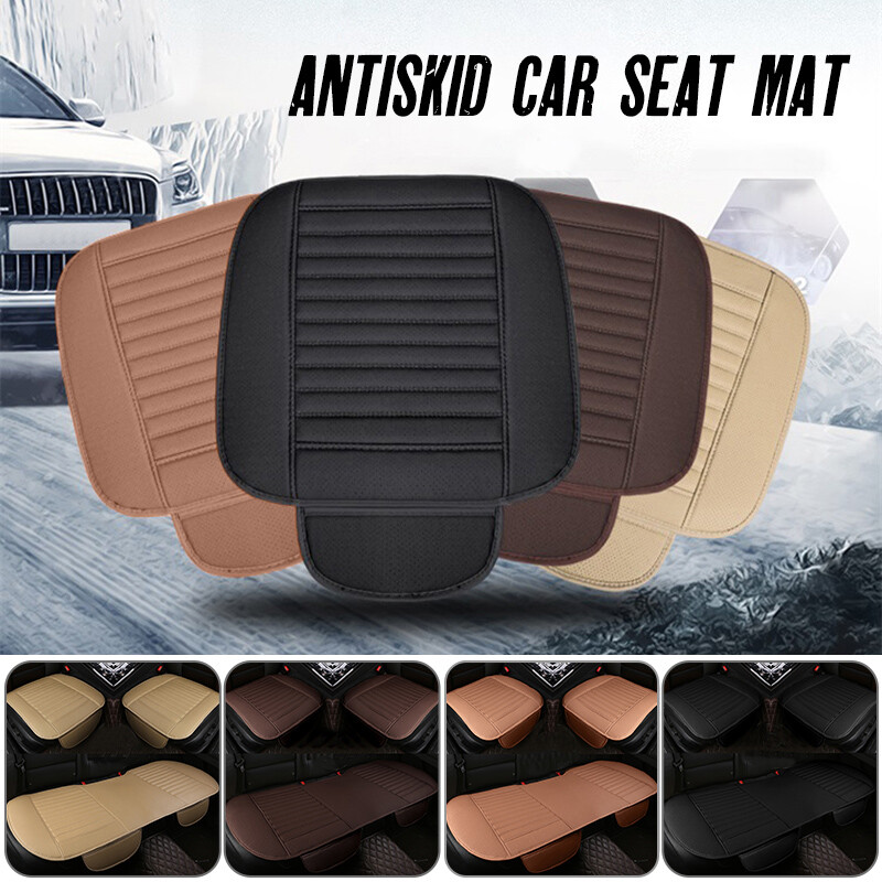 Breathable Faux Leather Car Seat Cushion Front Rear Seat Cover Mat Protector Pad