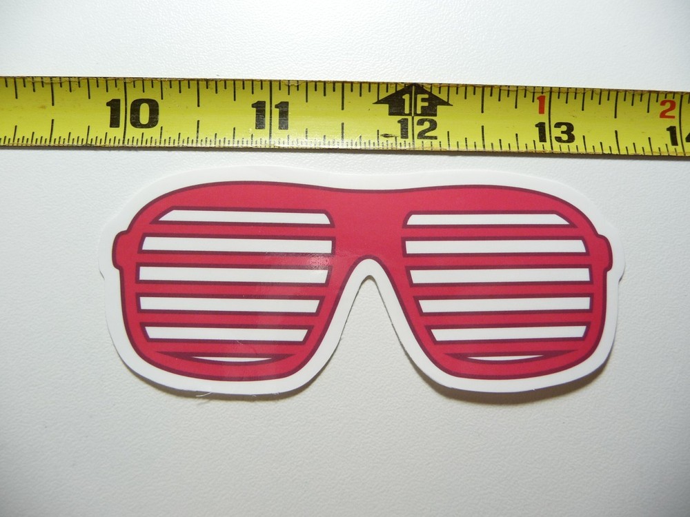 PLASTIC SHUTTER SUNGLASSES DECAL STICKER HIP HOP RAP MUSIC STYLE STREET
