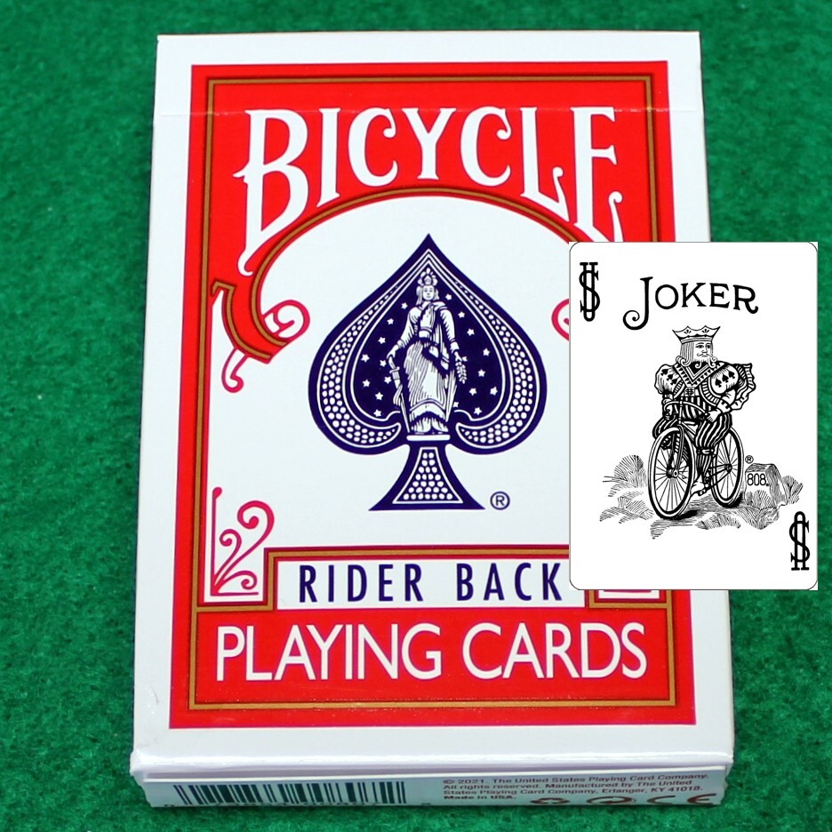 Black White Joker Svengali Deck, Professional Bicycle Rider Red Back, Card Magic