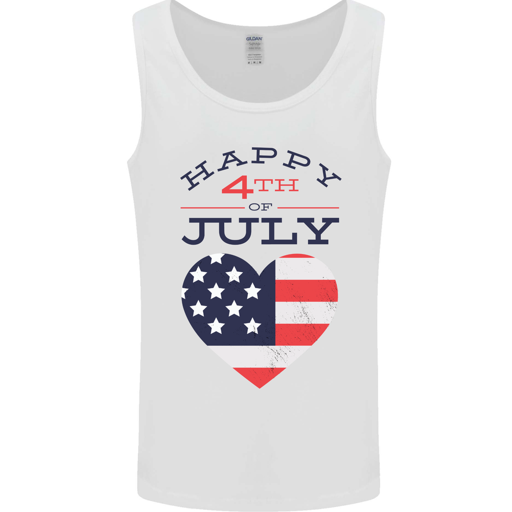 Independence Day Happy 4th of July Mens Vest Tank Top