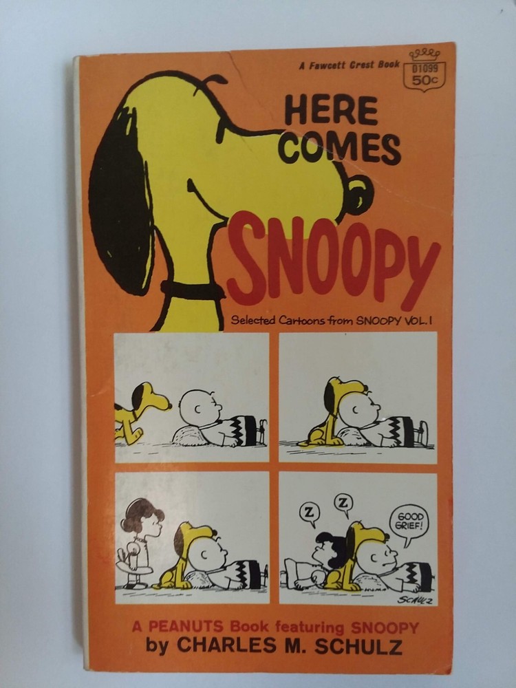 Snoopy Humor Paperback Book by Charles M Schulz Fawcett Crest 1958 Edition