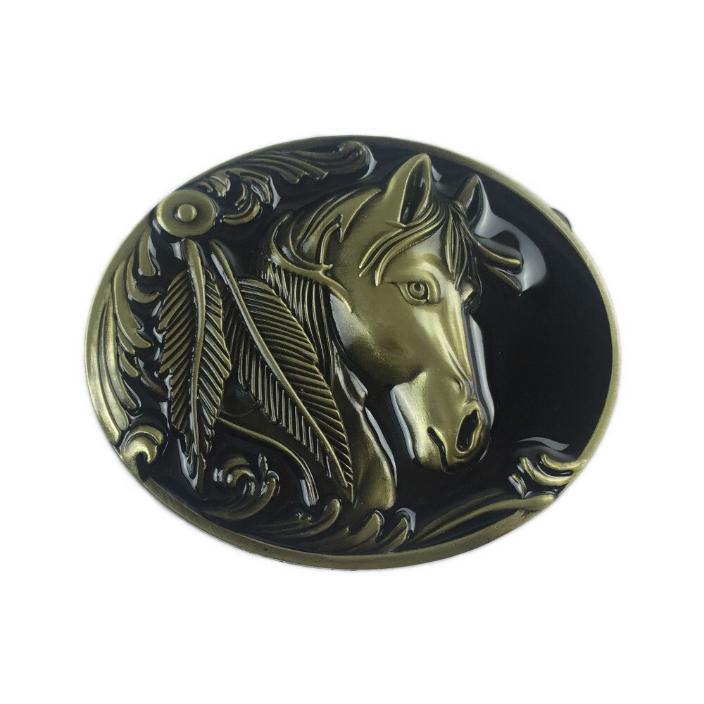 Western Cowboy Belt Buckle Men & Women USA Retro Rodeo Casual Wear Horse Head