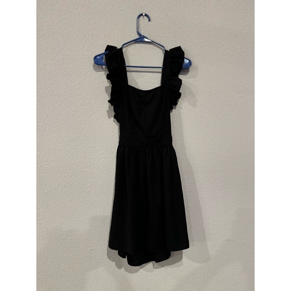 Black Sleeveless Open Back Fit & Flare Dress for Women Size Small - Outdoor Wear