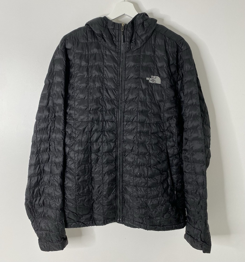 North Face Mens Large Thermoball Hooded Full Zip Quilted Jacket F17 Outdoor
