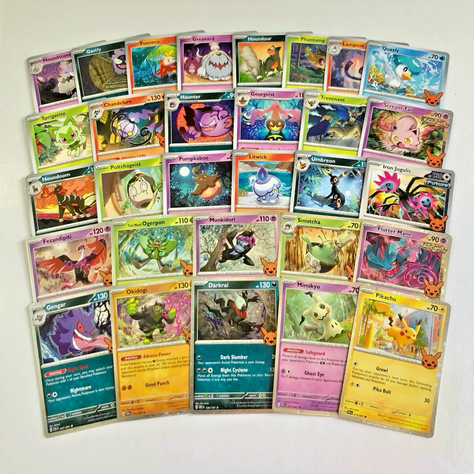 2024 Pokemon TCG Halloween BOOster Bundle Trick or Trade Full Card Set