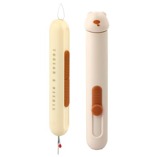 Upgraded 3-in-1 Automatic Needle Threader & Seam Ripper in Yellow