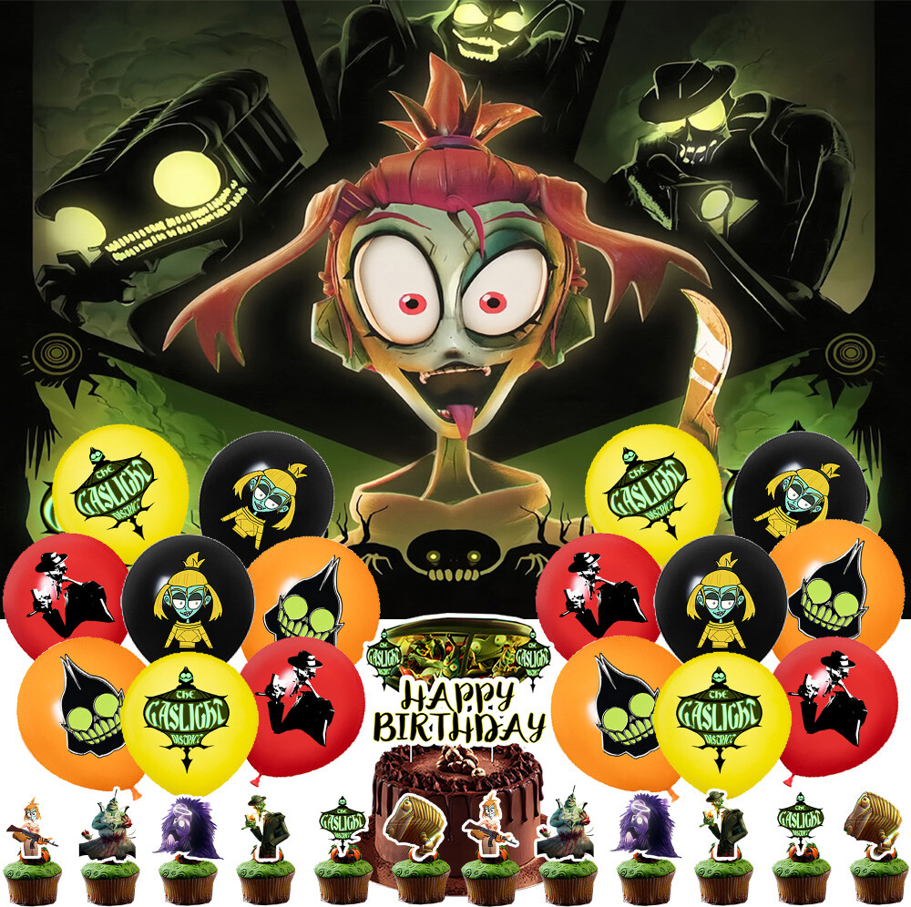 The Gaslight District Party Supplies Set Balloons Cake Toppers Banner