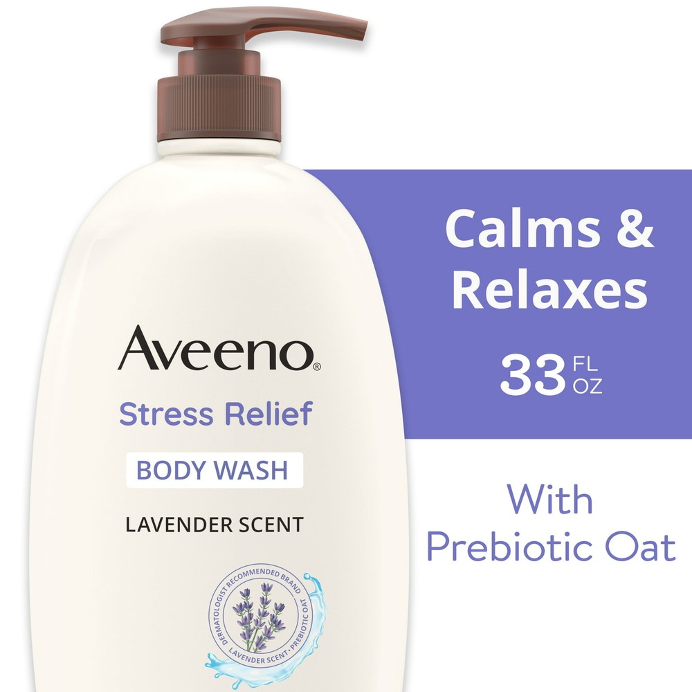 Aveeno Stress Relief Soap Free Body Wash with Prebiotic Oat