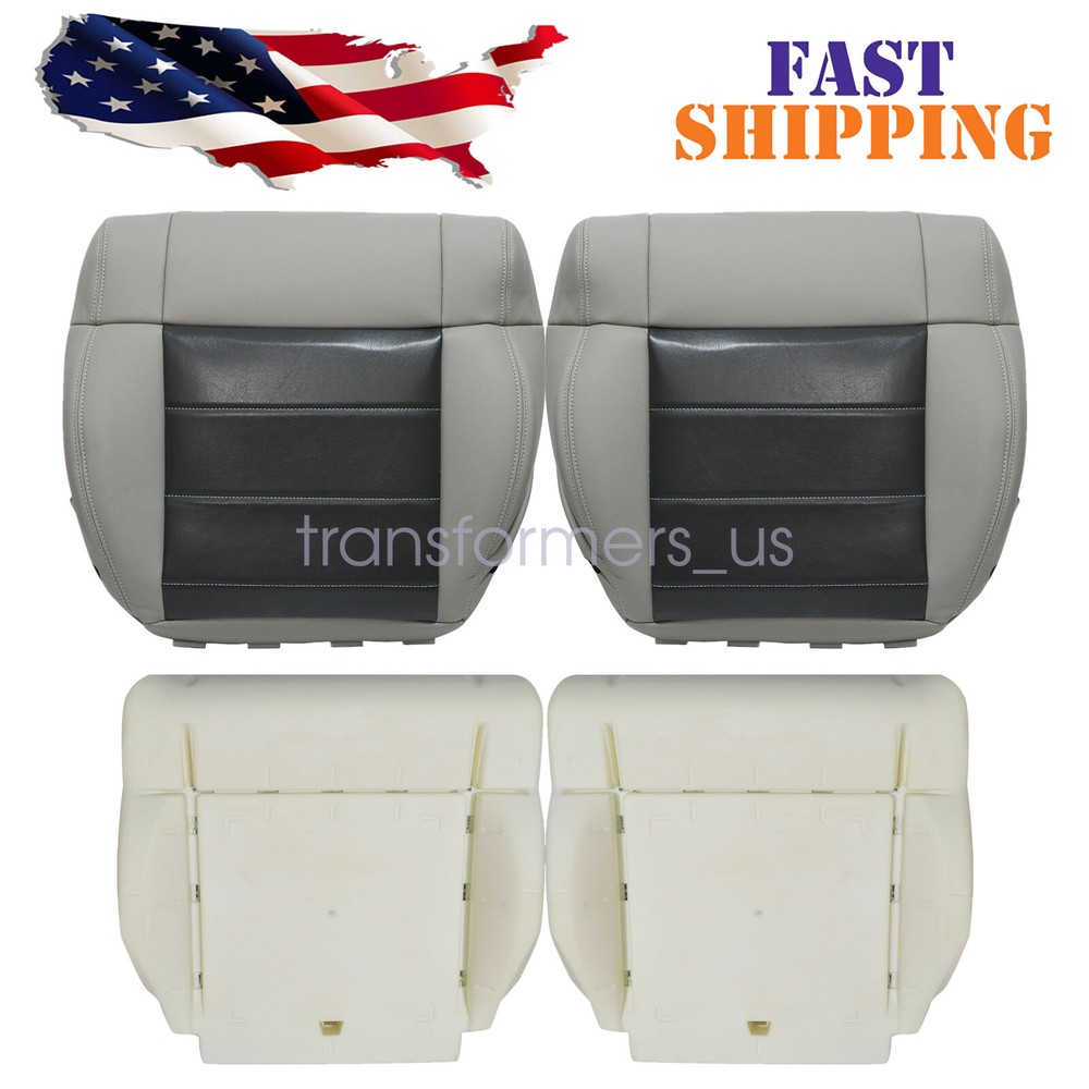 For 2008-2012 Jeep Wrangler Sahara Front Bottom Seat Cover / Foam Cushion Gray