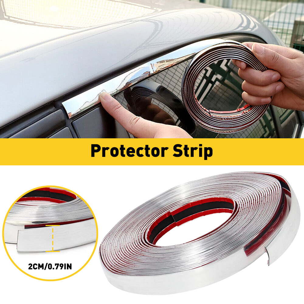 16ft Car Doorge Trim Guard Molding PVC Seal Strip Scratch Protector Silver 5M