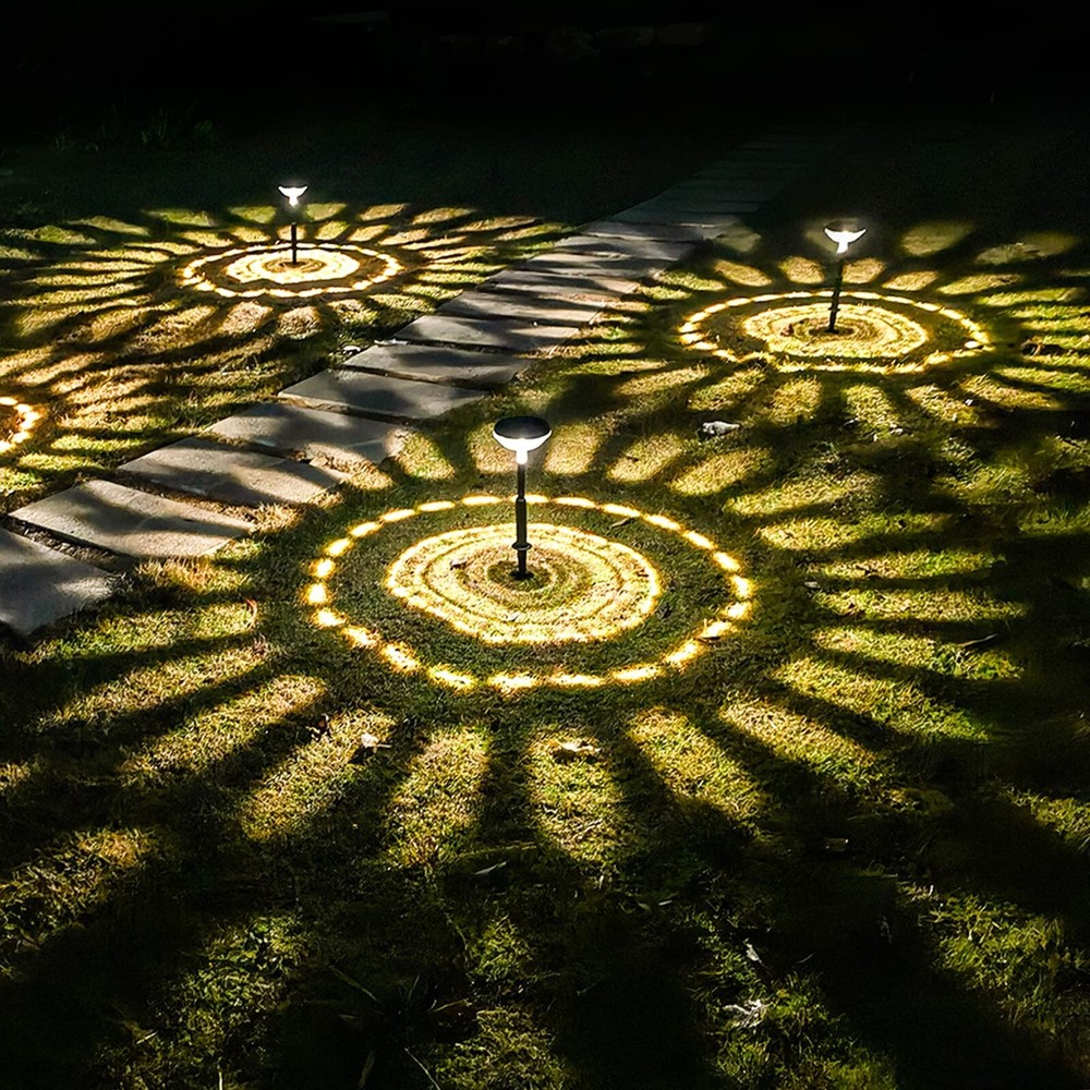 Bright Solar Pathway Lights 8 Pack, Warm White + Cool White LED Outdoor IP67 ...