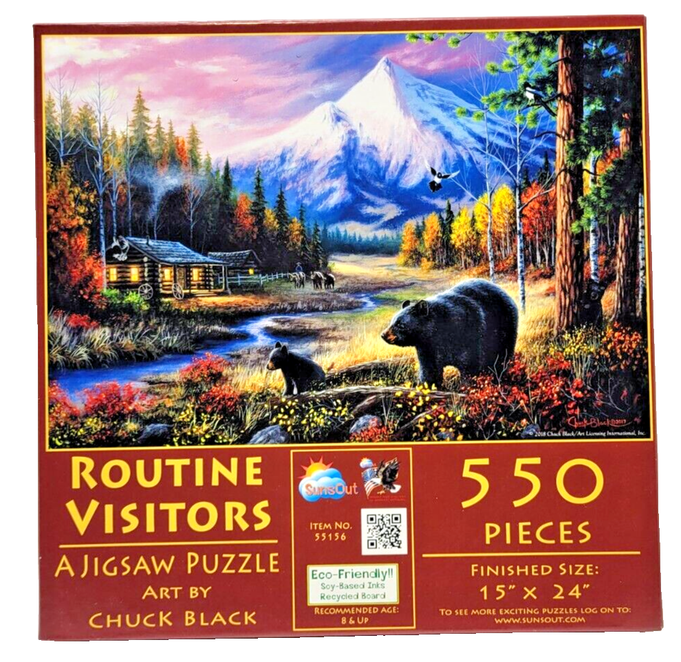 SunsOut Routine Visitors 550 Piece Jigsaw Puzzle By Chuck Black 15