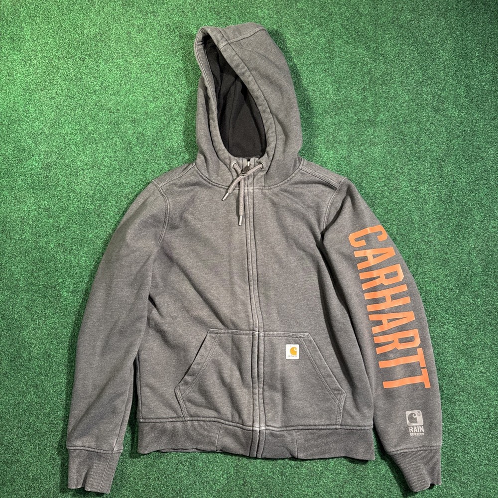 Carhartt Jacket Mens XS Charcoal Workwear Rain Defender Thermal Lined jacket