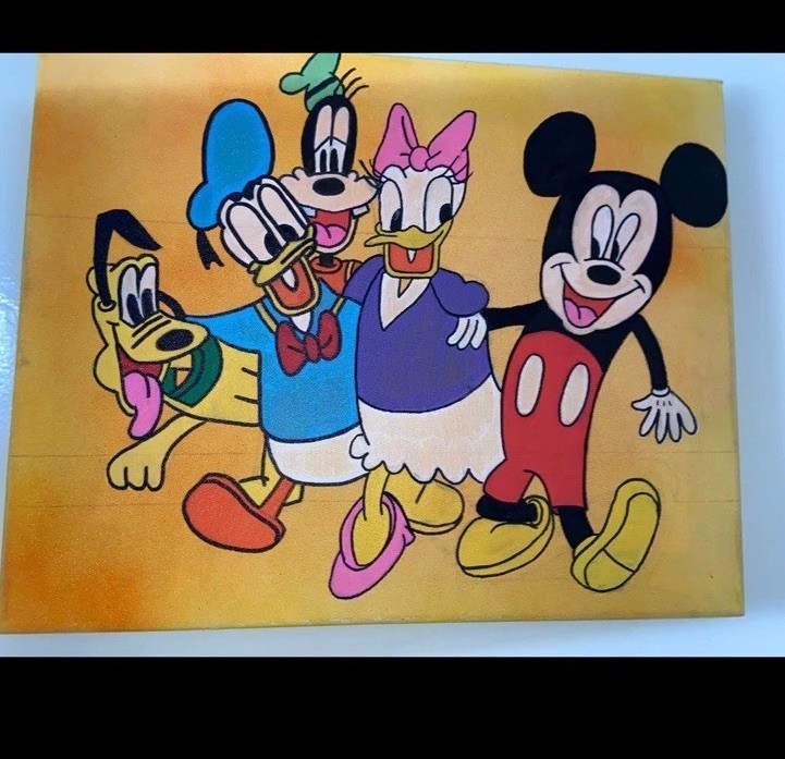 Mickey Mouse Clubhouse hand-painted 16x12 inch canvas wall art