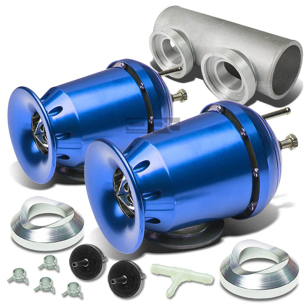 2X BLUE 1-30 PSI SQV SSQV T3 TURBO CHARGER BLOW OFF VALVE BOV+2.5