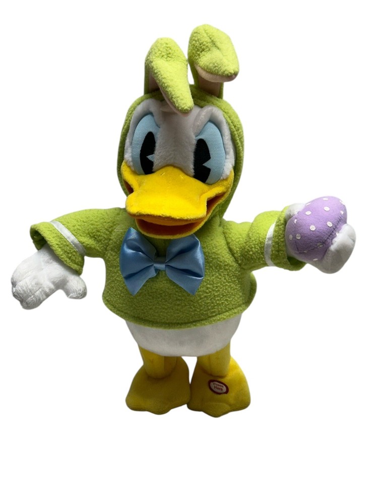Hallmark Donald Duck Don't Pull My Ears  Talking Easter Bunny Plush Don’t Dance