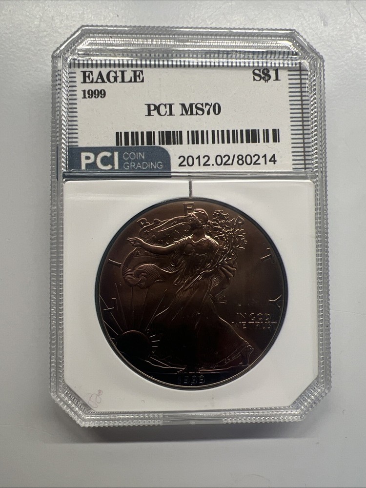 1999 silver eagle proof PCI