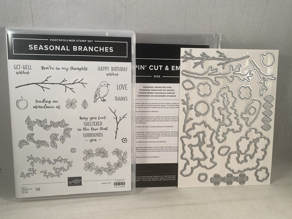 SEASONAL BRANCHES Stamp Set SEASONAL BRANCHES Dies Stampin Up Birthday Bird A24-image