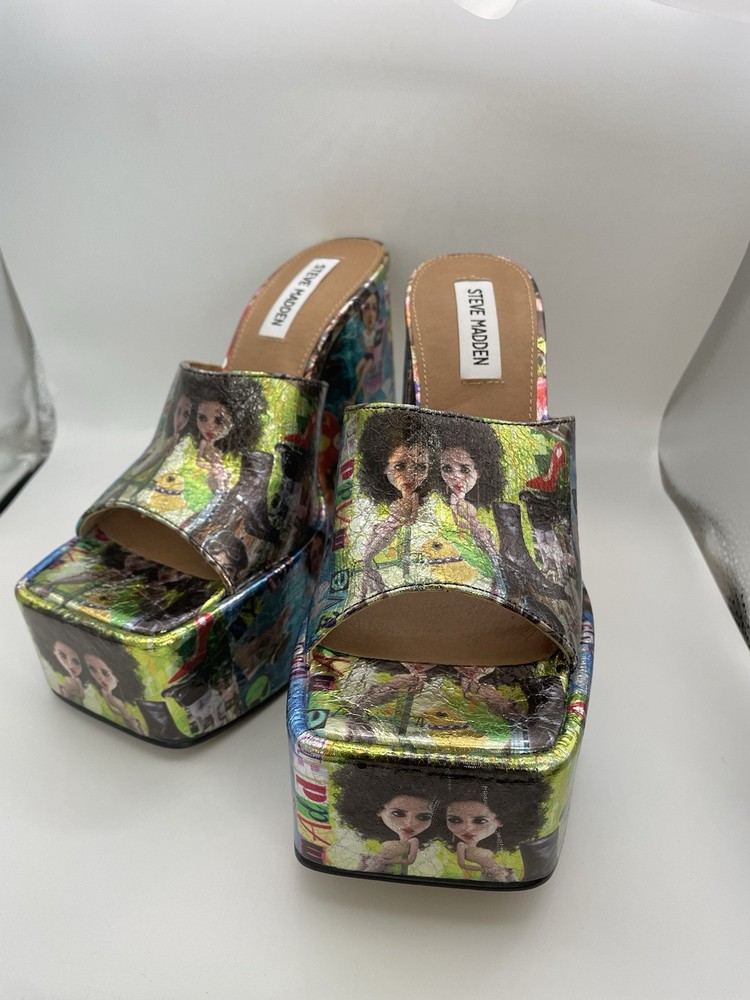 Steve Madden Trixie Platform Block Heel Shoes 8.5 RARE 2000s 1990s Nostalgia