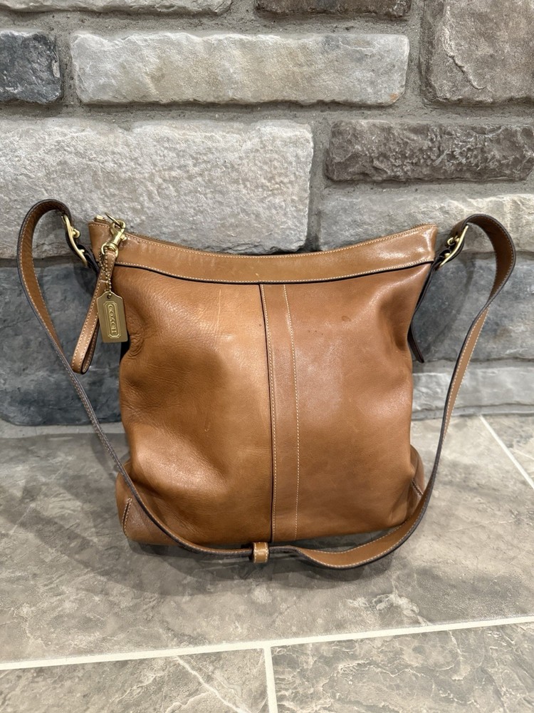 Vintage Coach Legacy H2S-9325 Slim Adjustable Strap Crossbody Brown Leather Bag