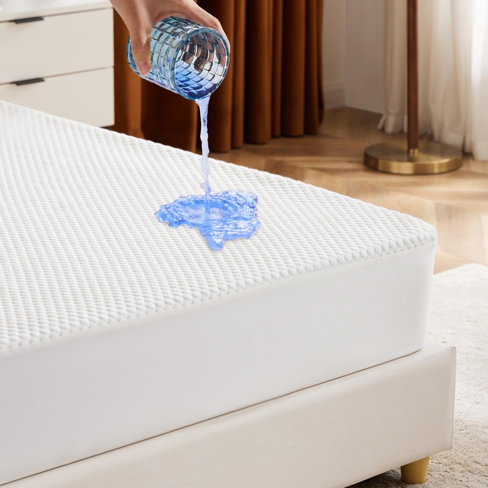 Bamboo Mattress Protector Twin Size Bed Stretchable Pockets up to 19''