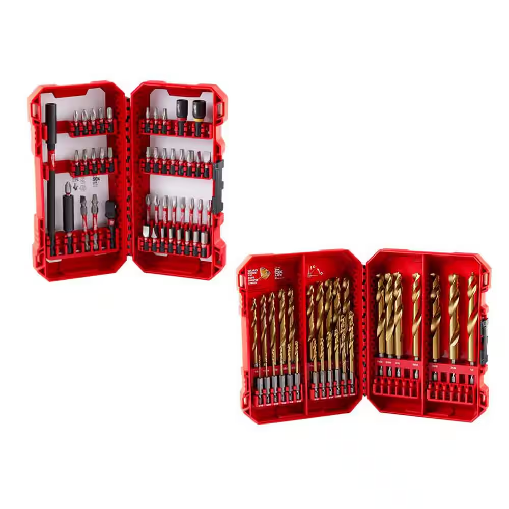 SHOCKWAVE Impact Duty Titanium Drill Bit Set (29-Piece) W/ Steel Screwdriver Bit