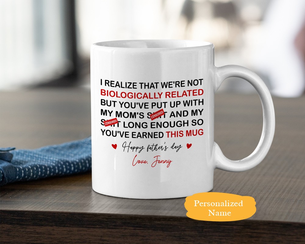 Personalized Stepdad Gift Mug Bonus Dad Coffee Mug Stepdad Appreciation Mug